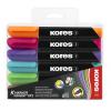 Alkoholos marker, 3 mm, kúpos, KORES "K-Marker XP1", 6 különböző szín