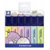 Szövegkiemelő készlet, 1-5 mm, STAEDTLER "Textsurfer Classic Pastel 364 C", 6 különböző szín