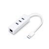 USB elosztó-HUB és ethernet átalakító, 3 port, USB 3.0, TP-LINK "UE330"