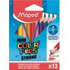 Színes ceruza készlet, háromszögletű, MAPED "Mini Color`Peps Strong", 12 különböző szín