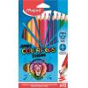 Színes ceruza készlet, háromszögletű, MAPED "Jumbo Color`Peps Strong", 12 különböző szín