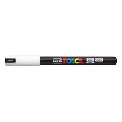 Dekormarker, 0,7 mm, UNI "Posca PC-1MR", fehér