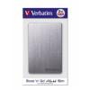 2,5" HDD (merevlemez), 2TB, USB 3.2, alumínium borítás, VERBATIM "Store n Go", szürke
