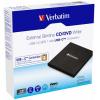 CD/DVD író, vékony, fém ház, USB 3.2 - USB-C, VERBATIM