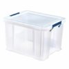 Műanyag tároló doboz, átlátszó, 36 liter, FELLOWES, "ProStore™"
