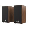 Hangszóró, 2.0, 6W, USB táp, fa burkolat, GENIUS "SP-HF180", barna