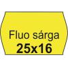 Árazószalag, 25x16 FLUO citrom