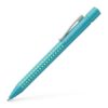 Golyóstoll, 0,5 mm, nyomógombos, FABER-CASTELL "Grip 2010", türkiz-világoszöld