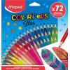 Színes ceruza készlet, háromszögletű, MAPED "Color`Peps Star", 72 különböző szín