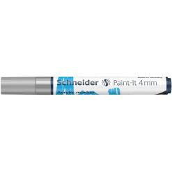 Dekormarker, akril, 4 mm, SCHNEIDER "Paint-It 320", ezüst