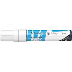 Dekormarker, akril, 15 mm, SCHNEIDER "Paint-It 330", fehér
