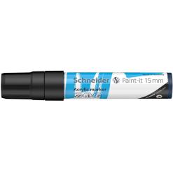Dekormarker, akril, 15 mm, SCHNEIDER "Paint-It 330", fekete