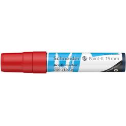 Akril marker, 15 mm, SCHNEIDER "Paint-It 330", piros