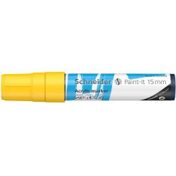 Akril marker, 15 mm, SCHNEIDER "Paint-It 330", sárga