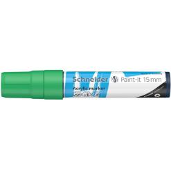 Akril marker, 15 mm, SCHNEIDER "Paint-It 330", zöld