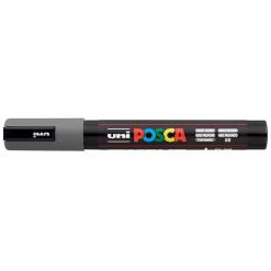 Dekormarker, 1,8-2,5 mm, UNI "Posca PC-5M", mély szürke