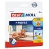 Ajtó- és ablaktömítő szalag, 9 mm x 6 m, TESA "tesamoll® P profil", fehér