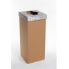 Szelektív hulladékgyűjtő, újrahasznosított, angol felirat, 50 l, RECOBIN "Office", szürke