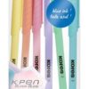 Golyóstoll, 1,0 mm, kupakos, háromszögletű, KORES "KOR-M Pastel", kék