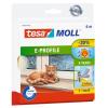 Ajtó- és ablaktömítő szalag, 9 mm x 6 m, TESA "tesamoll® E profil", fehér