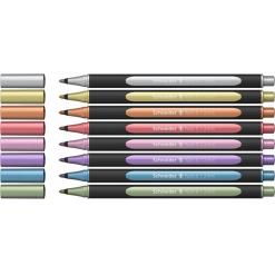 Metálfényű filctoll készlet, 1-2 mm, SCHNEIDER "Paint-It 020", 8 különböző szín