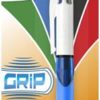 Golyóstoll, 0,32 mm, nyomógombos, négyszínű, BIC "4 Colours Grip Original"
