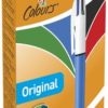 Golyóstoll, 0,32 mm, nyomógombos, négyszínű, BIC "4 Colours Original"