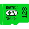 Memóriakártya, microSD, 128GB, UHS-I/U3/V30/A1, EMTEC "Gaming"