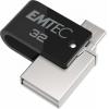 Pendrive, 32GB, USB 2.0, USB-A/microUSB, EMTEC "T260B Mobile&Go"