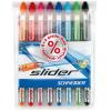 Golyóstoll készlet, 0,7 mm, kupakos, SCHNEIDER "Slider Basic XB", vegyes színek
