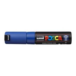 Dekormarker, 8 mm, vágott, UNI "Posca PC-8K", kék