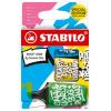 Szövegkiemelő készlet, 2-5 mm, STABILO, "Boss Mini Snooze One", 3 különböző szín
