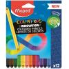 Színes ceruza készlet, háromszögletű, MAPED "Color`Peps INFINITY", 12 különböző szín
