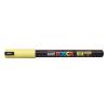 Dekormarker, 0,7 mm, UNI "Posca PC-1MR", sárga