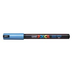 Dekormarker, 0,7 mm, UNI "Posca PC-1MR", metálkék