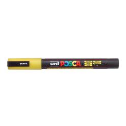 Dekormarker, 0,9-1,3 mm, UNI "Posca PC-3ML", fényes sárga
