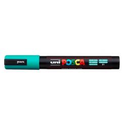 Dekormarker, 1,8-2,5 mm, UNI "Posca PC-5M", smaragdzöld