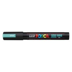 Dekormarker, 1,8-2,5 mm, UNI "Posca PC-5M", metálzöld
