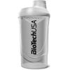 Keverőpalack, 600ml, BIOTECH USA "Wave Shaker", fekete-füst