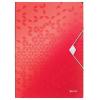 Gumis mappa, PP, A4, LEITZ "Wow", piros