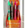 Golyóstoll display, 0,27 mm, nyomógombos, ZEBRA "Z-Grip Tropical", kék, 4 különböző minta