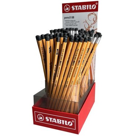 Grafitceruza display, HB, hatszögletű, STABILO "Pencil 88"