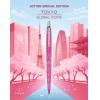 Golyóstoll, 0,7 mm, ezüst színű klip, mintás tolltest, PARKER, "Royal Jotter Tokyo", kék