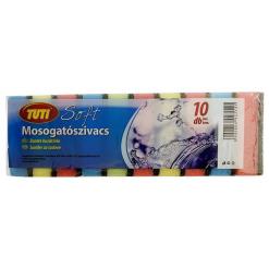 Mosogatószivacs, 10 db, TUTI "Soft"