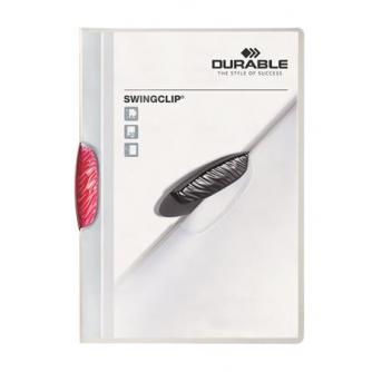 Gyorsfűző, klipes, A4, DURABLE "Swingclip® 30", bíbor