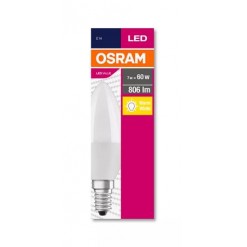 LED izzó, E14, gyertya, B38, 7W, 806lm, 2700K (MF), OSRAM "Value"