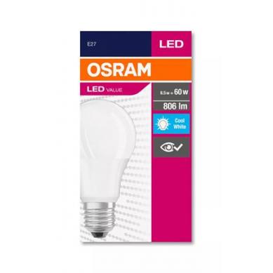 LED izzó, E27, gömb, A60, 8,5W, 806lm, 4000K (HF), OSRAM "Value"