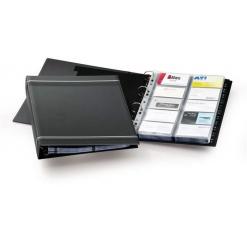 Névjegykártyatartó, 400 db-os, A-Z regiszterrel, fekvő, DURABLE "VISIFIX®", szürke