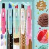 Zseléstoll, 0,33 mm, nyomógombos, ZEBRA "Sarasa Clip Ice Cream", 5 különböző szín