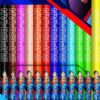Színes ceruza készlet, háromszögletű, MAPED "Superman", 12 különböző szín